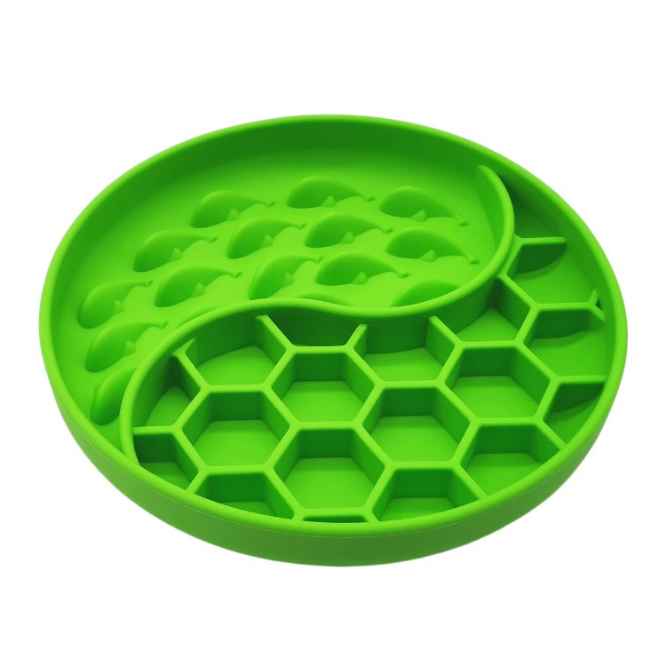 Pet Digestion Aid Feeder Silicone Enrichment Slow - Eating Bowl - malibudjango
