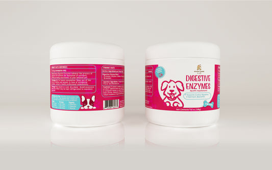 two jars of dog deodorant on a white background