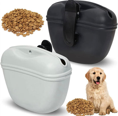 BPA - Free Dog Treat Bag with Magnetic Closure & Secure Clip - malibudjango