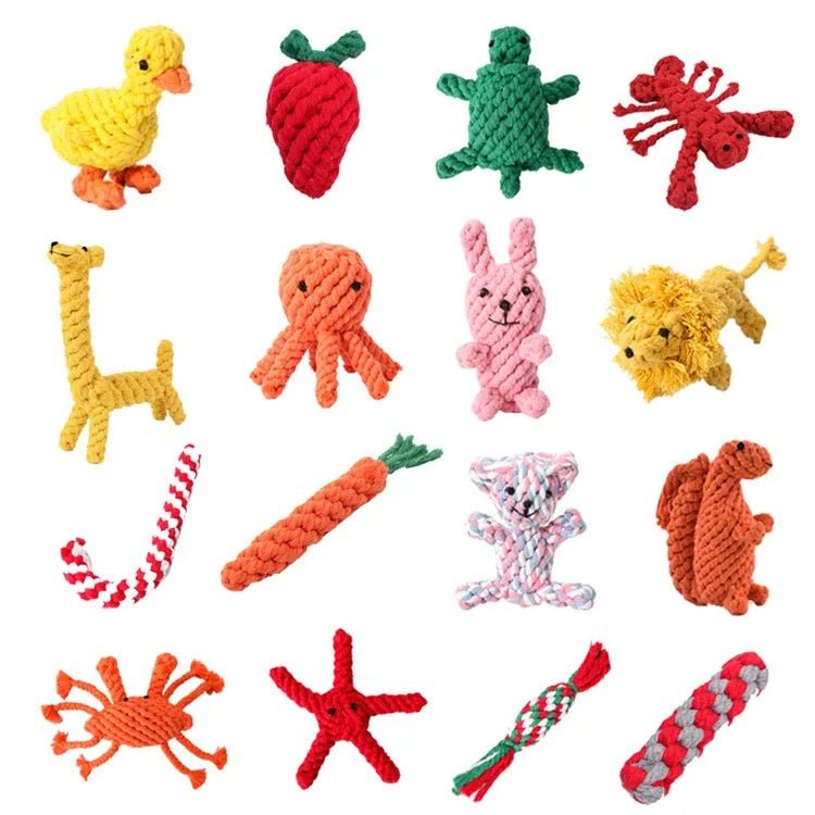 Cotton Rope Animal Chew Toys for Dogs - malibudjango