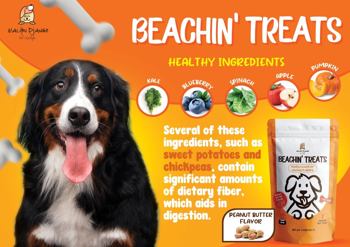 Peanut Butter Flavored Dog Treats with Superfood Ingredients - malibudjango