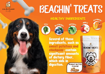 Peanut Butter Flavored Dog Treats with Superfood Ingredients - malibudjango