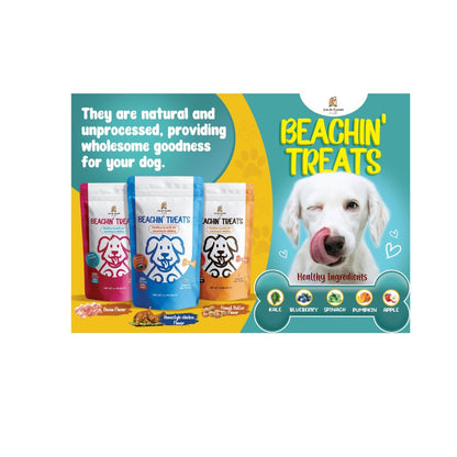 Unveil malibudjango's trio of dog treats in peanut butter, bacon, and chicken flavors. Crafted with wholesome ingredients, they offer your pup a delightful and nutritious snack option.