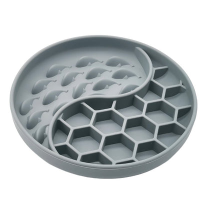 Pet Digestion Aid Feeder Silicone Enrichment Slow - Eating Bowl - malibudjango