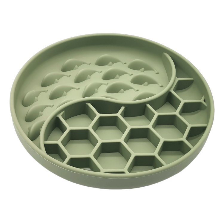 Pet Digestion Aid Feeder Silicone Enrichment Slow - Eating Bowl - malibudjango