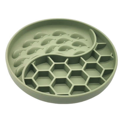 Pet Digestion Aid Feeder Silicone Enrichment Slow - Eating Bowl - malibudjango