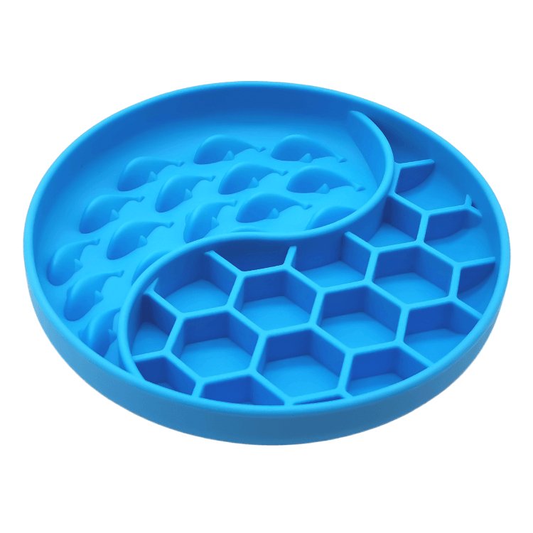 Pet Digestion Aid Feeder Silicone Enrichment Slow - Eating Bowl - malibudjango