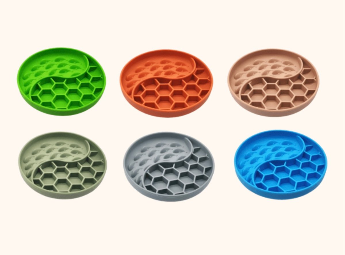 Pet Digestion Aid Feeder Silicone Enrichment Slow - Eating Bowl - malibudjango