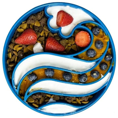 Discover malibudjango's Slow Feeder Bowl for Dogs, featuring a Wave Design that promotes enrichment and encourages healthy eating habits.
