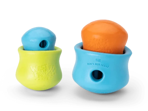 Toppl Puzzle Toy for Dogs - Small Orange: Customizable, Interactive, and Mentally Stimulating - malibudjango